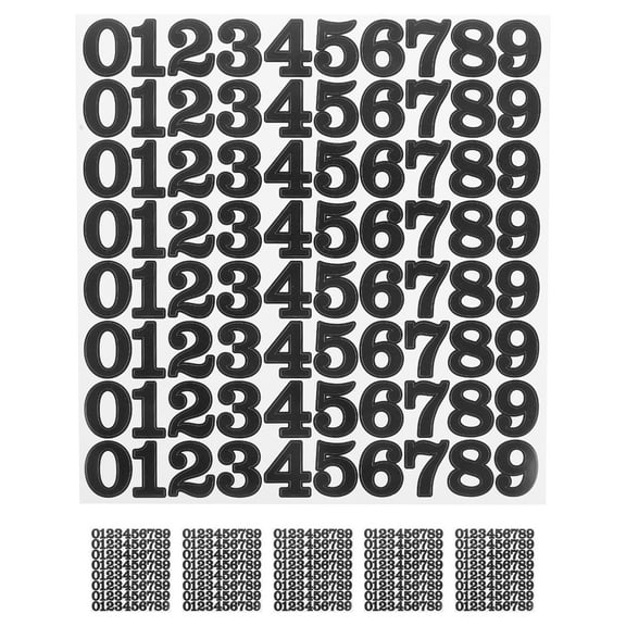 MRLESS 6 Sheets Sports Helmet Number Decals Self-Adhesive Vinyl Helmet Number Stickers Hockey Helmet Stickers Waterproof Big Number Stickers
