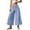 Blue, variant on VBVC Women's Tie Waist Wide Leg Culottes , Loose Flowy Palazzo Pants For Women , Ladies' Summer Casual Beach Trousers with Pockets, Army Green , S-2XL