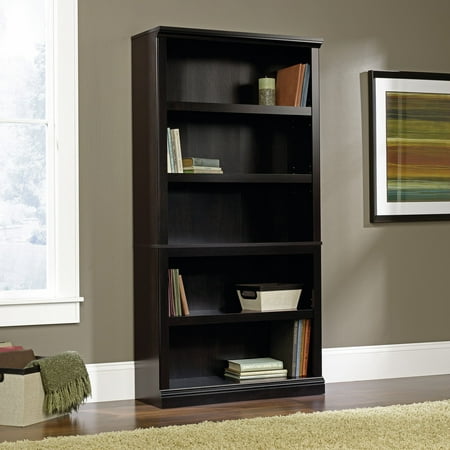 Sauder Select 5 Shelf Bookcase Estate Black Finish Walmart Com