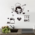thumbnail image 4 of Sywqhk Lovely Chef patrón pared pegatina impermeable extraíble calcomanía cocina decoración Sywqhk Para estrenar, 4 of 9