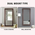 thumbnail image 3 of Wall Mirror, Full length Mirror, Framed Bevel Leaner Mirror, Full Body Mirror for Home, Floor Mirror with Faux Wood Frame, 66"LX32"W Large Mirror for Bedroom, Mirrors for Wall - Bronze, 3 of 11