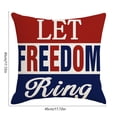 thumbnail image 3 of DefiDgd Patriotic Throw Pillowcover Decor,18x18inch 4th of July Linen Pillow Case for Independence Day Memorial Day American Summer Party Sofa Couch Home Decoration(Q), 3 of 6