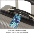 thumbnail image 3 of Square 2Pack PU Leather Tropical Palm Leaves Cruise Luggage Tag with Privacy Cover and Name ID Tag for Travel Handbags Backpacks Luggage Tags, 3 of 6