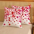 thumbnail image 2 of Valentines Day Pillow Covers 20x20 Set of 2 Red Pink Love Heart Decorative Valentine''s Day Throw Pillows Mother''s Day Anniversary Decor Pillowcase Square Outdoor Cushion Case for Sofa Couch, 2 of 6
