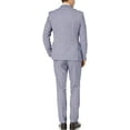 thumbnail image 3 of Adam Baker Men's DBS102 Slim Fit Double Breasted 2-Piece Jacket & Pants Suit Set - Grey - 38S, 3 of 17