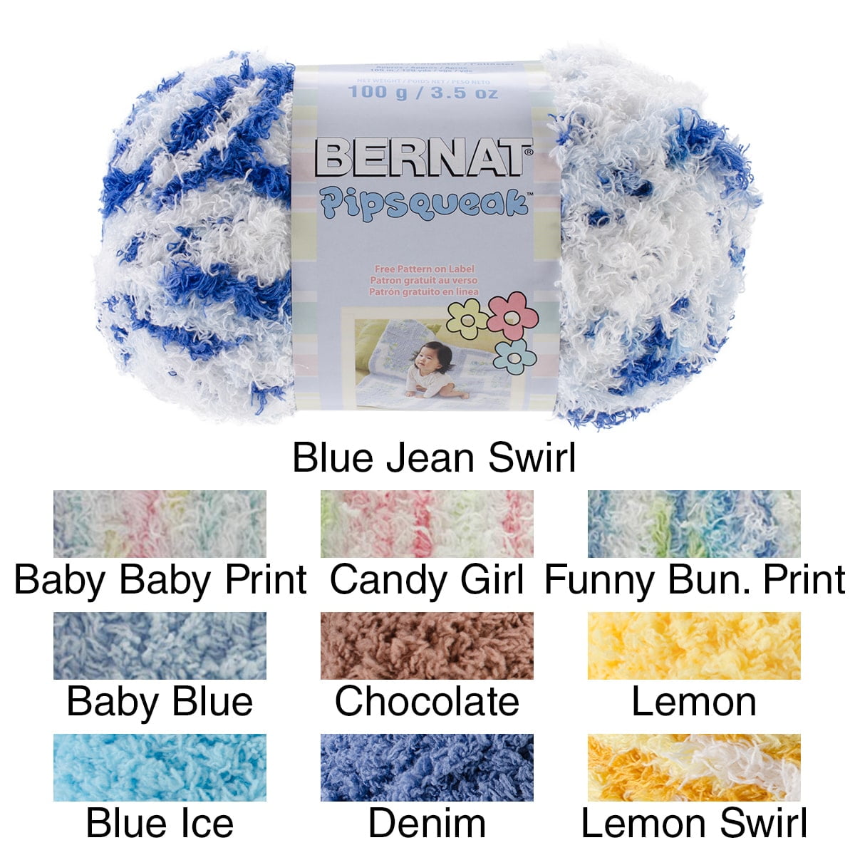 Bernat Pipsqueak Yarn-Blue Jean Swirl, 1 count - Fry's Food Stores