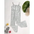thumbnail image 5 of Sholeno Girls Shiny Sequins Jumpsuit Movie Singer Role Play Bodysuit for Carnival Party Performance Silver 6, 5 of 7