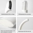 thumbnail image 4 of Toilet brush and holder, bathroom toilet brush with quick-drying holder, white., 4 of 5