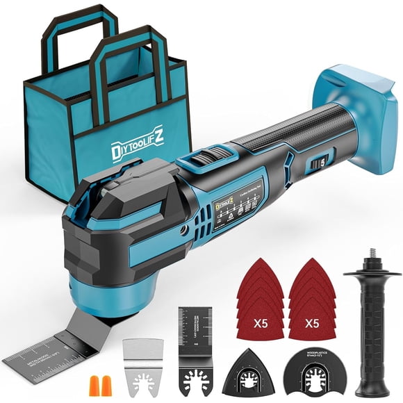Herramienta Oscilante Inalámbrica DIYtoolifz 18V Brushless 21.000 OPM