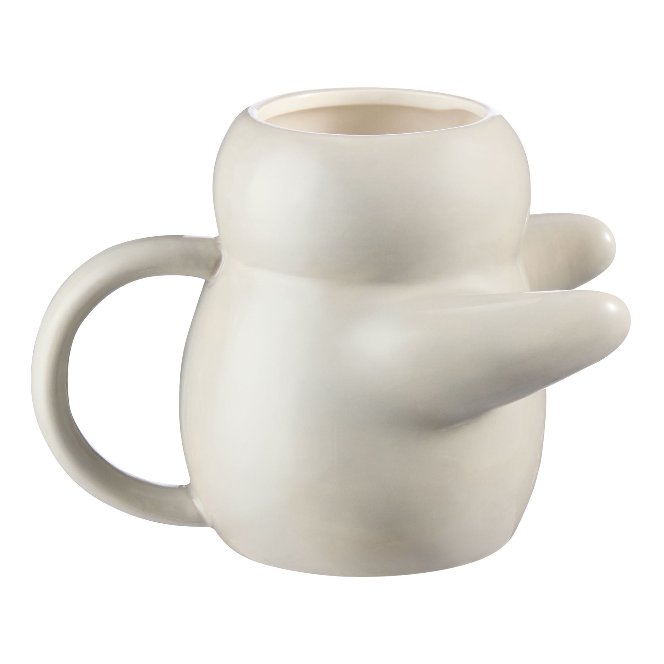 Mainstays 15.89 oz Gray Sculpted Hug Earthenware Mug