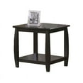 thumbnail image 1 of Coaster Transitional Wood Square End Table with Bottom Shelf in Espresso, 1 of 3