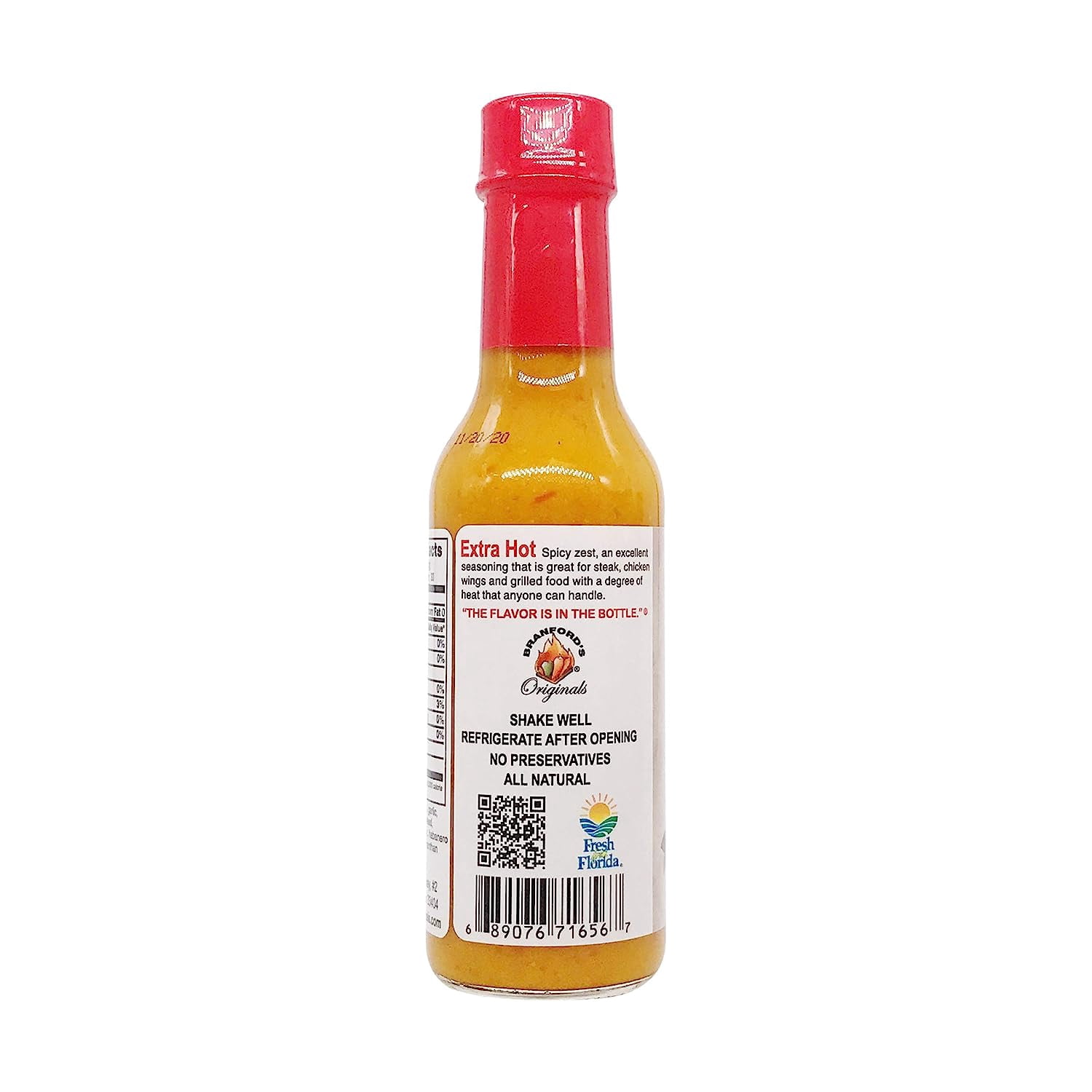 Pack of 12, Branfords Originals Extra Hot Sauce, 5 oz