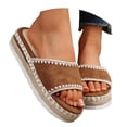 thumbnail image 3 of Women's Platform Espadrille Fisherman Sandals Casual Beach Shoes With Ankle Strap And Open Toe Design, 3 of 9
