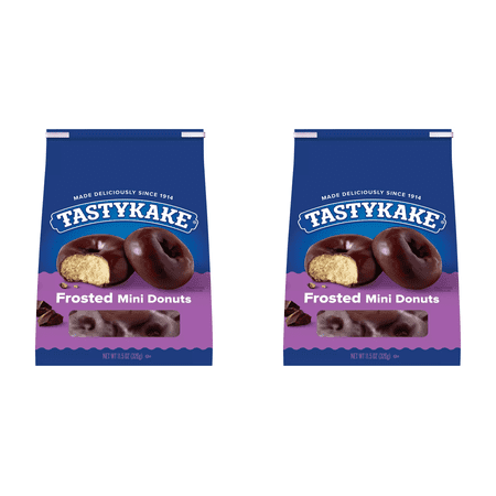 Tastykake Mini Chocolate Frosted Donuts Sweet Snack 11.5 oz pack of 2 Chocolate Frosted Donuts