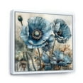 thumbnail image 2 of Designart "Serene Blue Poppies" Poppies Floater Framed Canvas Prints, 2 of 5