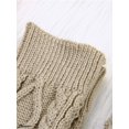 thumbnail image 3 of Spencer Women's Crochet Knitted Stocking Over Knee Thigh High Socks Leg Warmers Winter Boot Socks "Beige", 3 of 4