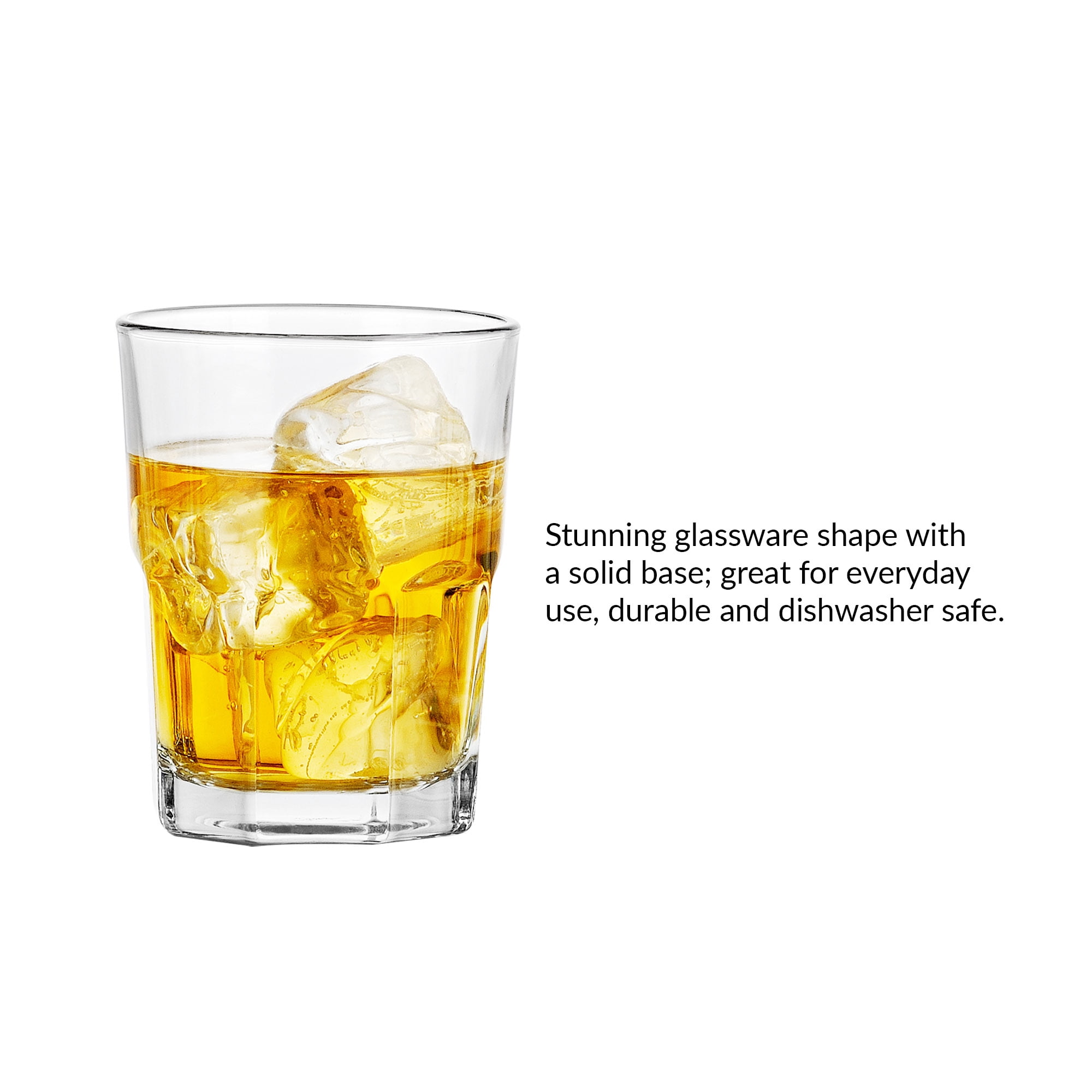 (4 pack) Mainstays Cross Plains 10 oz Rocks Drinking Glass