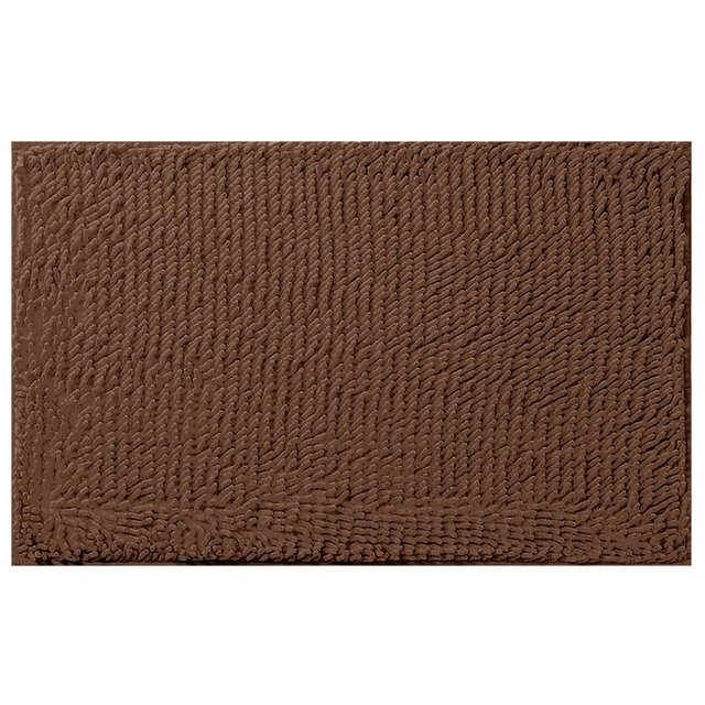 ¡Promoción TEVEQ! Alfombra de baño color café, antideslizante, suave, cómoda, peluda, duradera, gruesa, lavable a máquina y reutilizable.