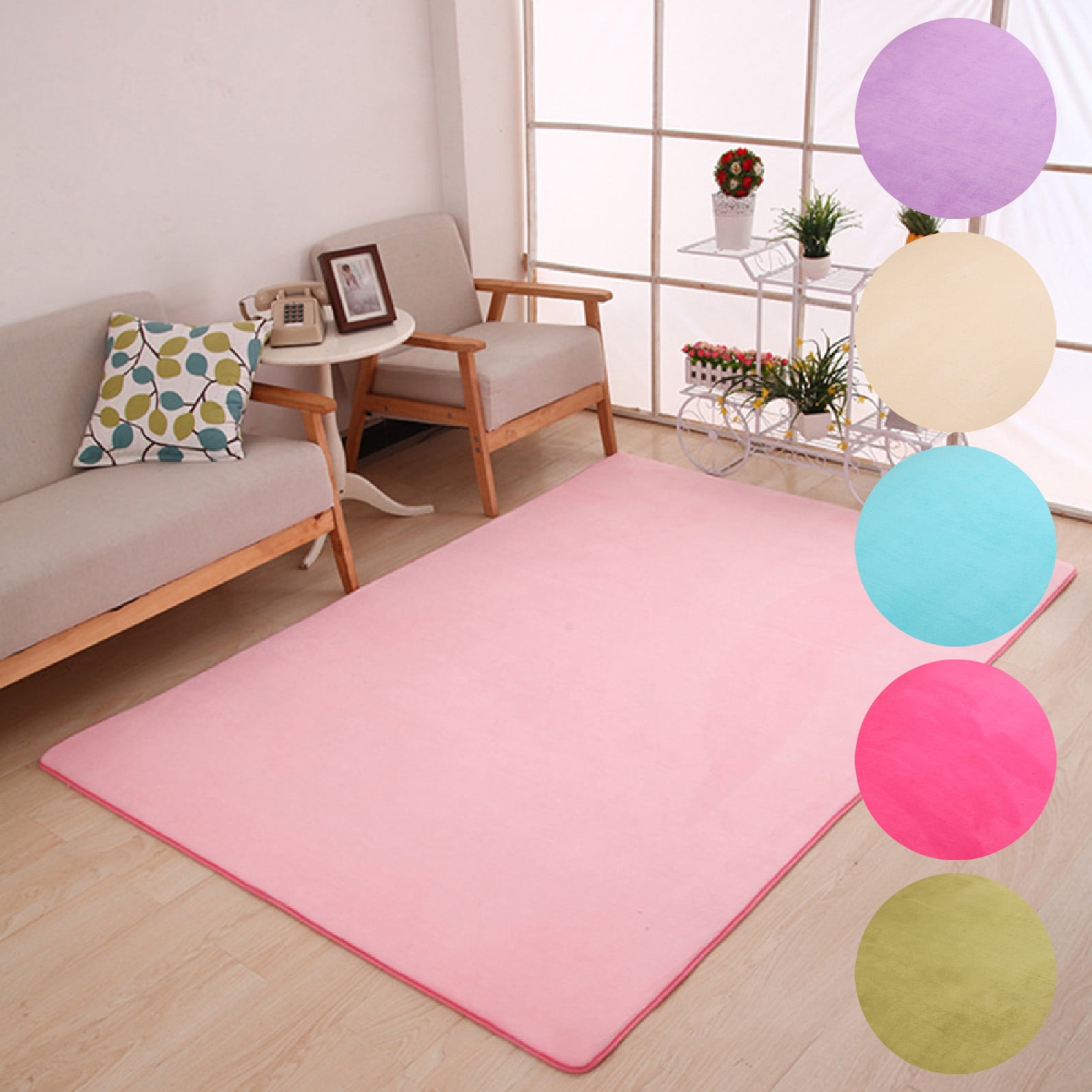 Faux Fur Sheepskin Rug Carpet Soft Faux Buckskin Chair Cover Pad Home Decor Fluffy Plain Skin