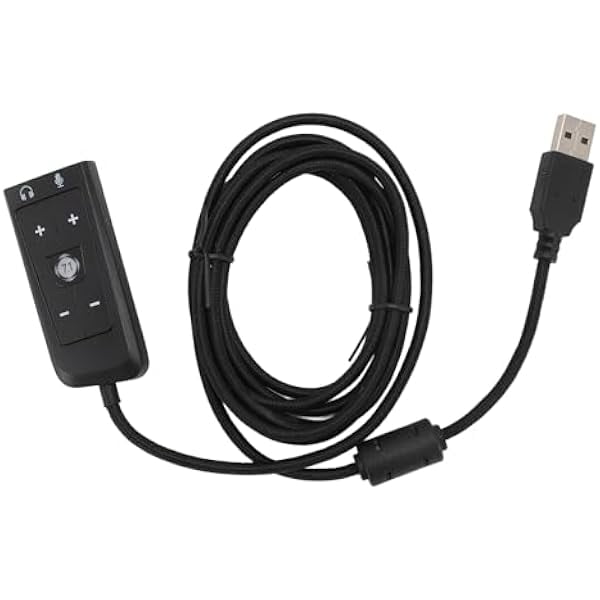 wonima11 Generic USB to 3.5mm Jack Sound Card Adapter with Headphone and Microphone Jack for Cloud II, Genericoe0gtfyr5c