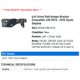 thumbnail image 2 of Left Driver Side Bumper Bracket - Compatible with 2023 - 2025 Toyota Sequoia 2024, 2 of 2