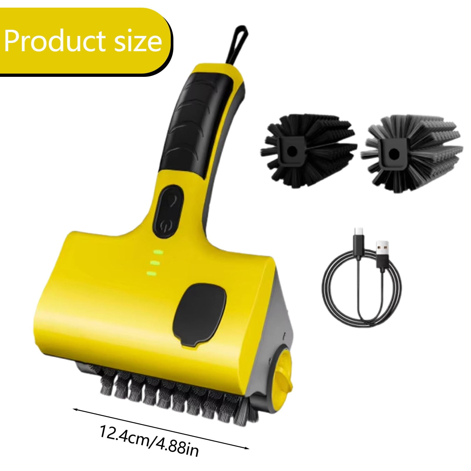XKHAZA Grill Cleaning Robot Grill Brush with Water Tank and Types of Removable Brush Heads, Adjustment Suitable for Grills Kitchen Countertops Bathroom Tiles