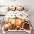 thumbnail image 1 of Ensemble de Literie Citrouille de Récolte d'Automne 7 Pcs Lit Tout-en-un Double, Ensemble de Couette Soccer Soccer Rustique Feuilles d'Érable d'Automne Ensemble de Draps pour Enfants Garçons, Ensemble de Lit de Style Campagnard Ferme Action de Grâce avec Taie d'Oreiller, 1 of 5