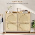thumbnail image 4 of HOMCOM Armoire à Chaussures, Armoire de Rangement pour Chaussures avec 4 Tiroirs Basculants, Naturel, 4 of 10