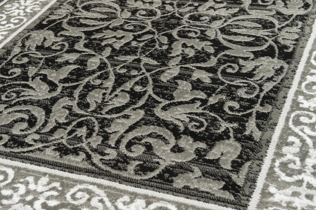 United Weavers Plaza Genevieve Runner Rug, Bordered Pattern, Grey, 2'3 X 7'2"
