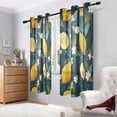thumbnail image 2 of Yayeee Window Curtains Set of 2 for Living Room Light Filtering 63"x42", Green Lemons, 2 of 7