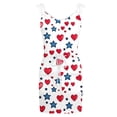 thumbnail image 4 of THDHVS Womens Dresses,Casual Dresses for Women,Patriotic V Neck Sleeveless Dress with Cinched Waist for Casual Blue, 4 of 4