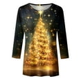 thumbnail image 4 of Women Blouses Keyhole Top Womens Short Sleeve Dress Shirt Womens Colla Sweater Shirt V Neck Casual Tops Lace Long Sleeve Tunic Top Long Thermal Women Fitted Dry Ladies Gold L, 4 of 5