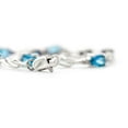 thumbnail image 6 of Galaxy Gold 14K Solid Gold 3.39 Carat Natural Diamond & Blue Topaz Bracelet for Women - White Gold Fine Jewelry, 6 of 7