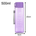 thumbnail image 2 of YASONIC 1PC 500ml Large Capacity Sports Water Cup Men Women Summer Outdoor Portable Plastic Water Bottle Coffee Juice Cup Water Bottle, 2 of 9