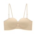 thumbnail image 3 of EliteGoogv Front Closure Bras For Women Wireless Bras For Women Seamless Bras For Women On Non Small Bust Womens Bras Everyday Bras For Women Beige M, 3 of 5