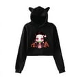 thumbnail image 1 of Chandails à Capuchon Demon Slayer Mignons Kamado Nezuko à Imprimé Graphique, Chandail Court à Enfiler pour Femmes, Chandail à Capuchon Décontracté, Hauts Courts, 1 of 4