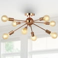 thumbnail image 4 of JONATHAN Y Copper 30.5" 8-Light Sputnik Metal LED Flush-Mount, Copper, 4 of 9