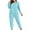 1 - Mint Green, variant on Aobny Plus Size Cute Women's Plus Pajamas White Sleepwear Sets Long Sleeve Love Crew Neck Taper Long Underwears Cozy