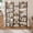 6 Tier Rustic Brown, variant on Satifur 57" Tall Bookcase, 4 Tier Large Bookcase with Waterproof Wood Shelves, Heavy Duty Metal Frame with X-Brace, Anti-Falling Design, Vintage Industrial Storage Rack