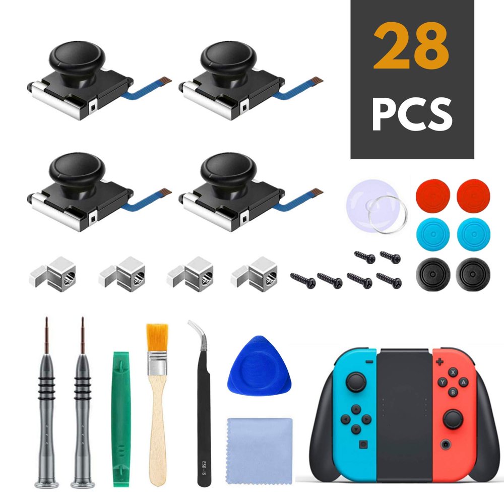 Joycon Joystick Replacement 4 Pack 3D Analog Stick Parts for Nintendo