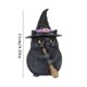 thumbnail image 2 of Broomstick Gato Resina Artefacto Sobremesa Lindo Halloween Decoraciones para el hogar, 2 of 7