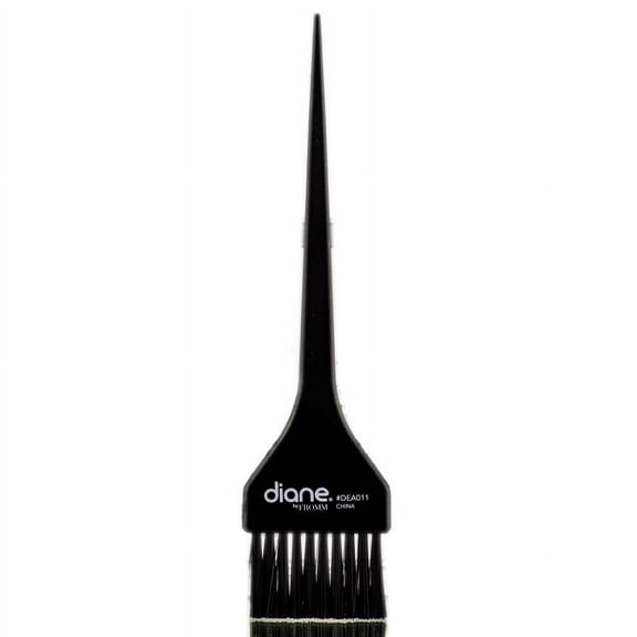 Option : Black - 2" , Diane Hair Dye Brush , Hair Scalp - Pack of 2 w/ SLEEKSHOP Teasing Comb