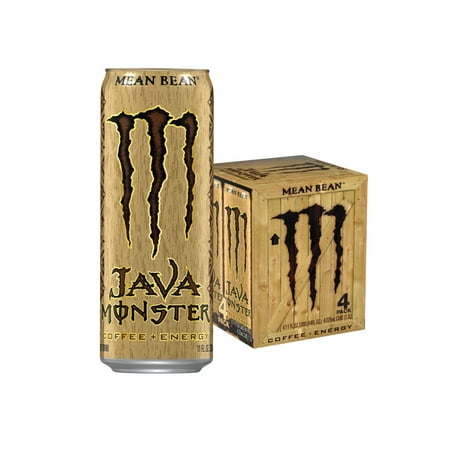 Java Monster Mean Bean, Coffee + Energy Drink, 11 fl oz, 4 Pack