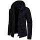 thumbnail image 2 of Chaqueta de invierno con capucha para hombre, algodón y poliéster, color negro, 2 of 4