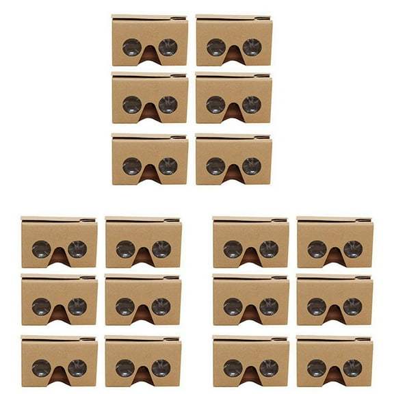 18PCS 3D Glasses for Cardboard V2 VR 4.5- 6Inch Smartphone Headband,18 x Glasses 18 x Headband,Yellow