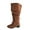Brown, variant on TKYCMSUAKI Rain Boots Women,Womens Faux Suede Knee High Boots Side Zipper Flat Low Heel Boot Shoes Pointed Toe Stretch Knee High Pull On Fall Weather Winter Boots