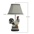 thumbnail image 2 of White and Black Rooster with Sunflower and Harlequin Patterned Accent Lamp, 2 of 3