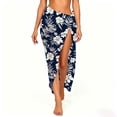 thumbnail image 2 of Axiiglly Beach Cover Ups for Women Chiffon Sheer Floral Sarong High Slit Wrap Skirts One Size Bathing Suit Cover Up, 2 of 5