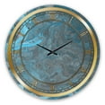 thumbnail image 1 of Designart Paysage de marbre bleu et gris horloge murale, 1 of 3