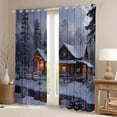 thumbnail image 2 of Homewish Boys Girls Rustic Farmhouse Cottage Blackout Curtains Set of 2 (52x84 Each),Merry Christmas Window Curtains,Retro Vintage Curtains and Drapes,Ultra Soft Home Decor, 2 of 6